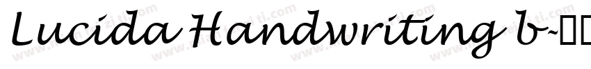 Lucida Handwriting b字体转换